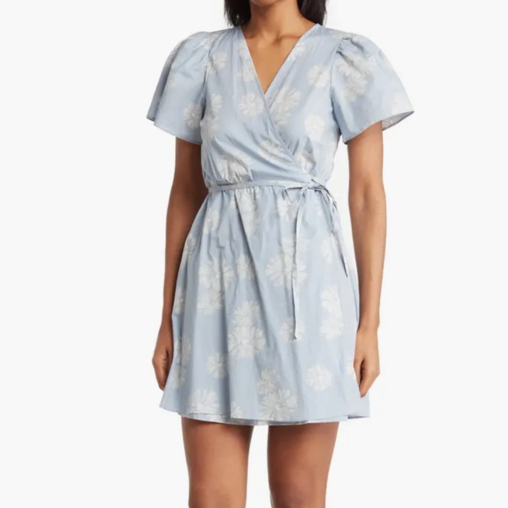Madewell floral print wrap dress medium